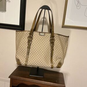 Celine Beige and Brown Tote Bag